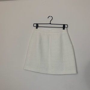Babaton Aritzia Mini Skirt - White High Rise